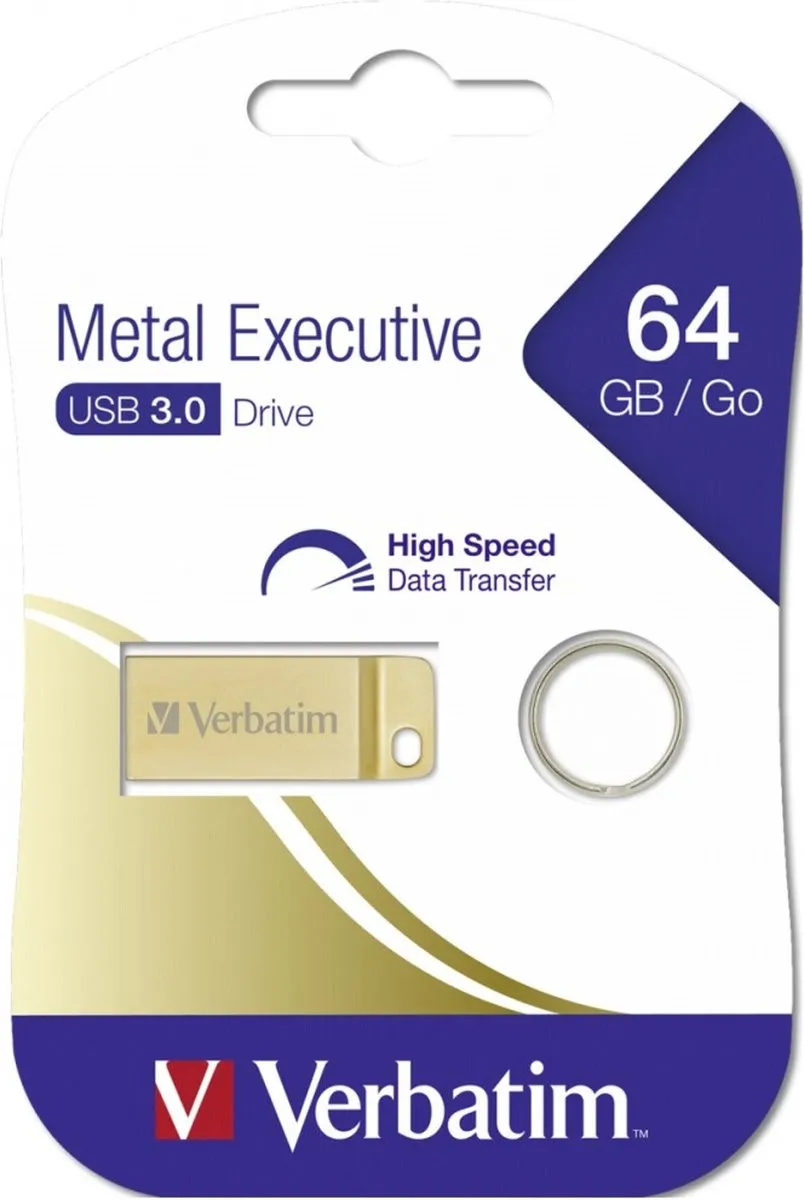 Verbatim Metal Executive 99106 USB Stick - 64GB - Goud