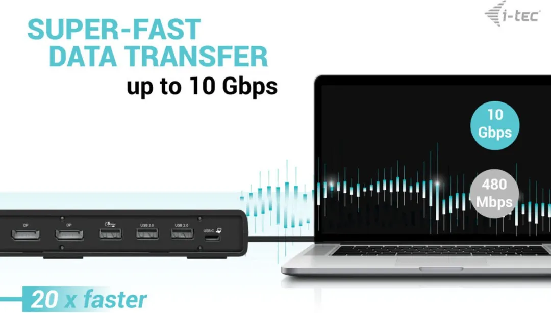 I-tec C31TRIPLE4KDOCKPD Thunderbolt Docking Station - 100W - 2x DisplayPort/HDMI/USB