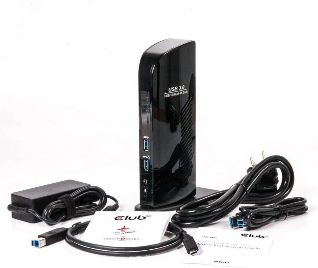 Club3D CSV-1460 USB-C Dual Display 4K60Hz Docking Station - Kleurloos - afbeelding 6 van 6