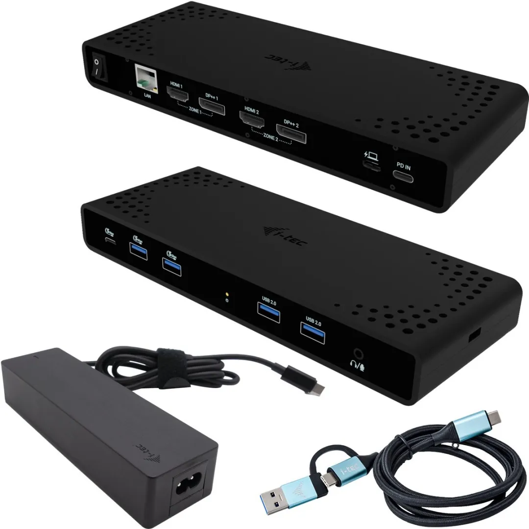 I-tec CADUA4KDOCKPDB100 Laptopdockingstation - Zwart