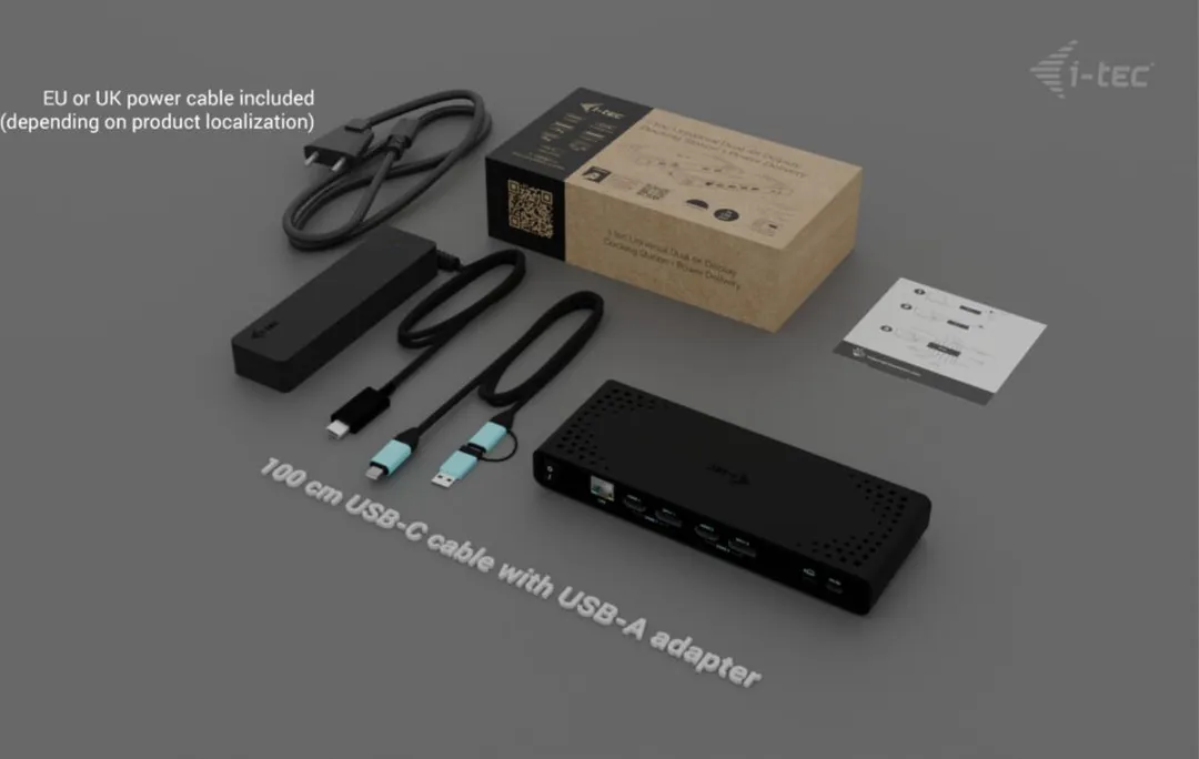 I-tec CADUA4KDOCKPDB100 Laptopdockingstation - Zwart - afbeelding 6 van 6