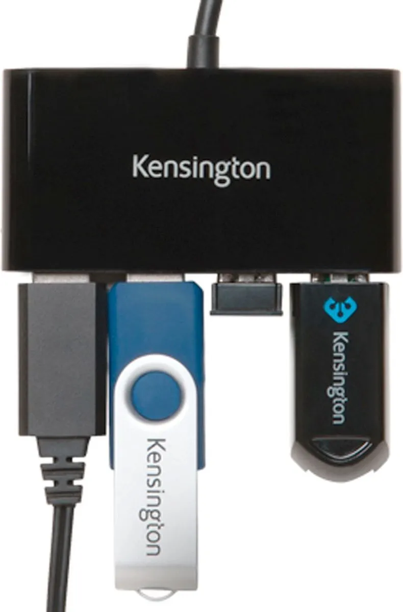 Kensington K39121EU USB Hub 4 Poorten - Zwart