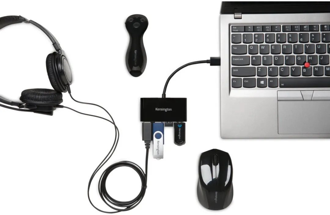 Kensington K39121EU USB Hub 4 Poorten - Zwart