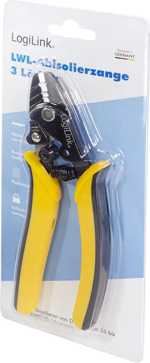 Logilink WZ0064 Glasvezelkabel Abisoliergereedschap 0.13-4mm - Geel/Zwart - afbeelding 6 van 6