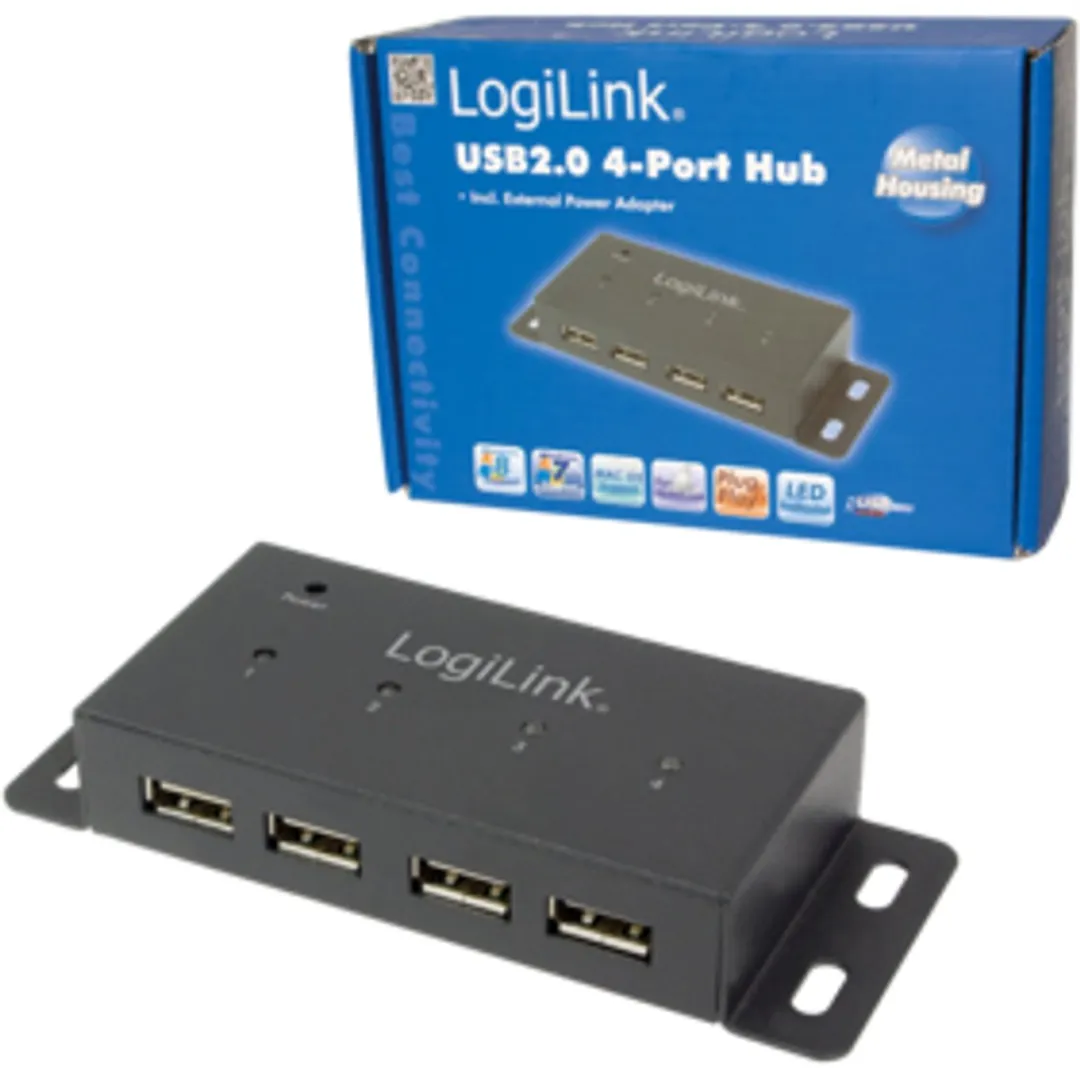 Logilink USB 2.0 Hub UA0141A 4-Poorten - Zwart