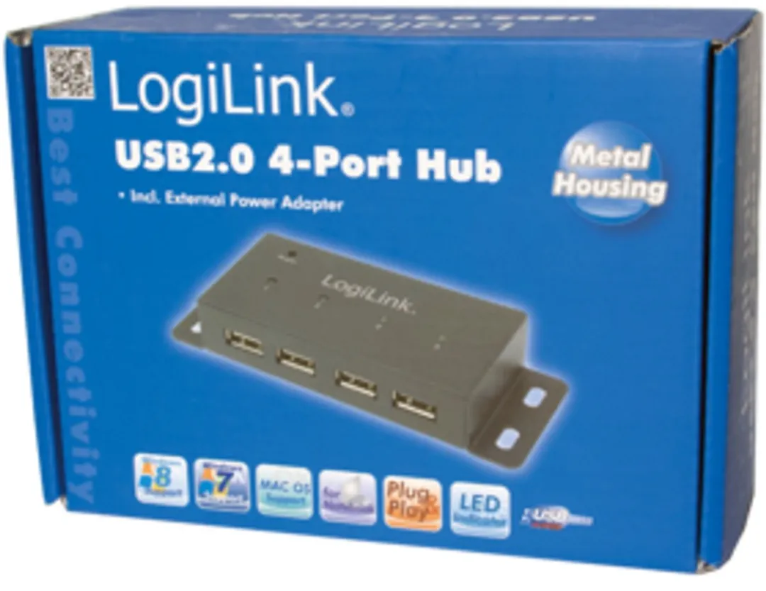 Logilink USB 2.0 Hub UA0141A 4-Poorten - Zwart