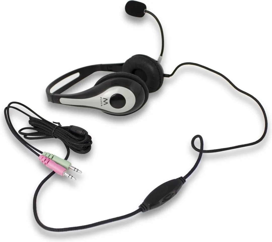Headphones with Microphone Ewent EW3562 Black