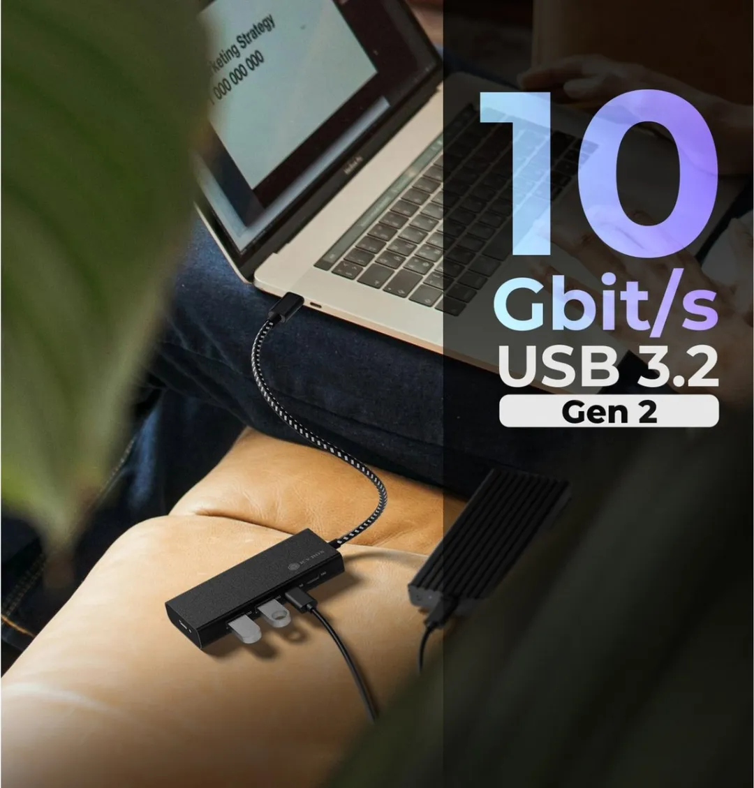 Icy Box IB-HUB1436-CPD USB 3.2 Gen 2 Hub - Zwart