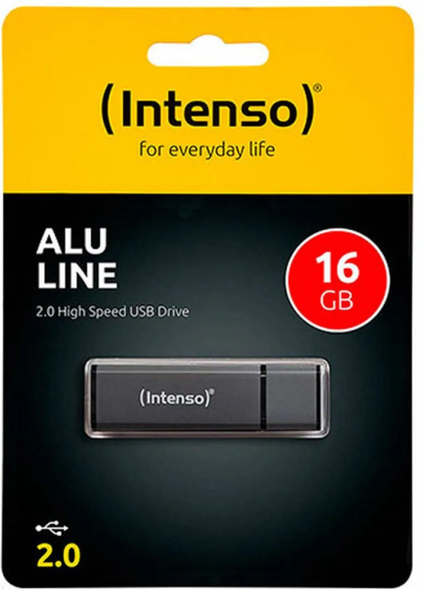 Intenso Alu Line USB-stick 16GB - Antraciet