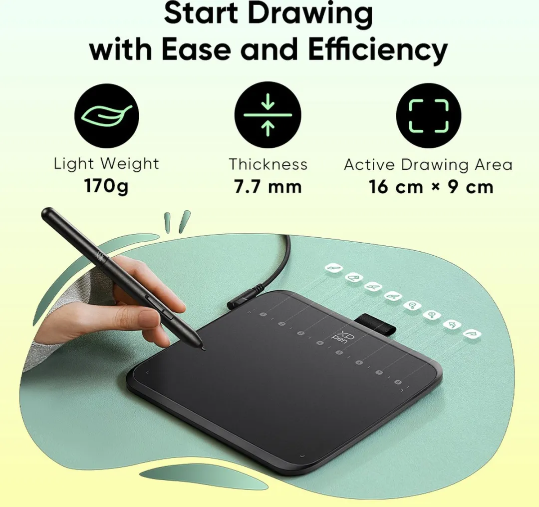 XPPen Deco 640 IT640 Grafische Tekentablet - 16K Drukniveaus