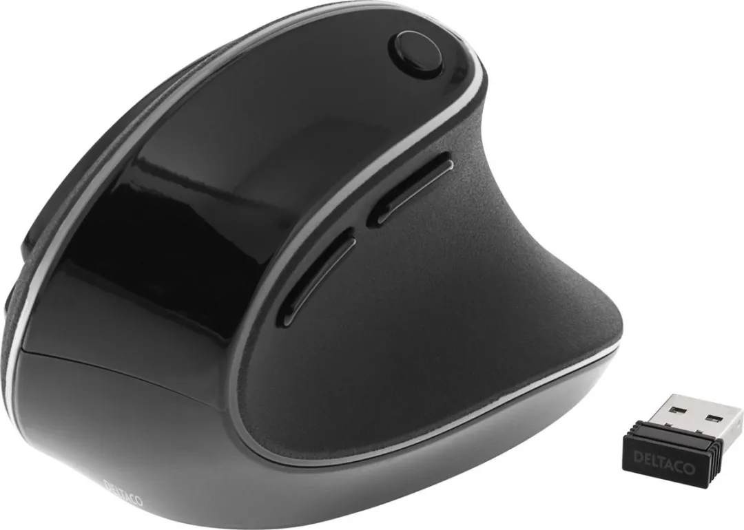Deltaco DELO-0320 Draadloze Ergonomische Muis - Zwart