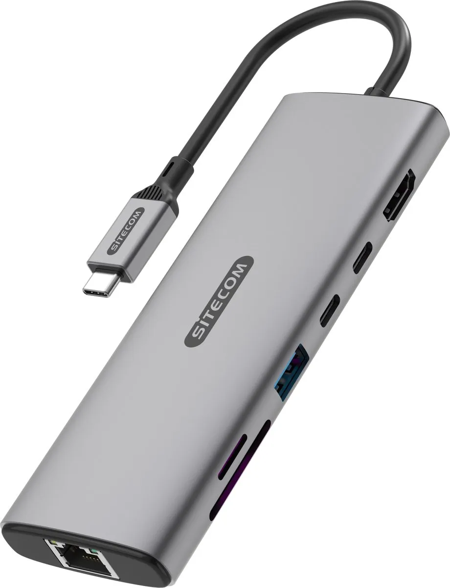 Sitecom CN-5603 6-in-1 USB-C Multiport Hub - Zilver