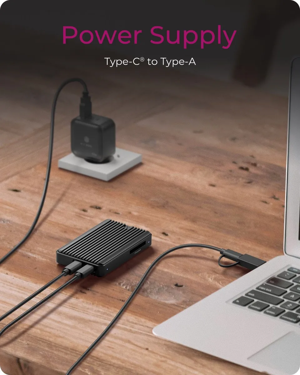 Icy Box IB-CR601M-C31 M.2 SSD-behuizing - 10Gbit/s USB-C - Zwart