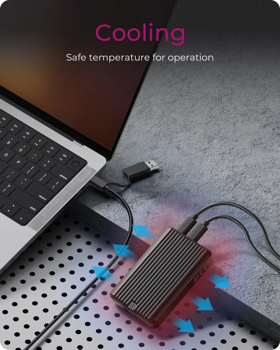 Icy Box IB-CR601M-C31 M.2 SSD-behuizing - 10Gbit/s USB-C - Zwart