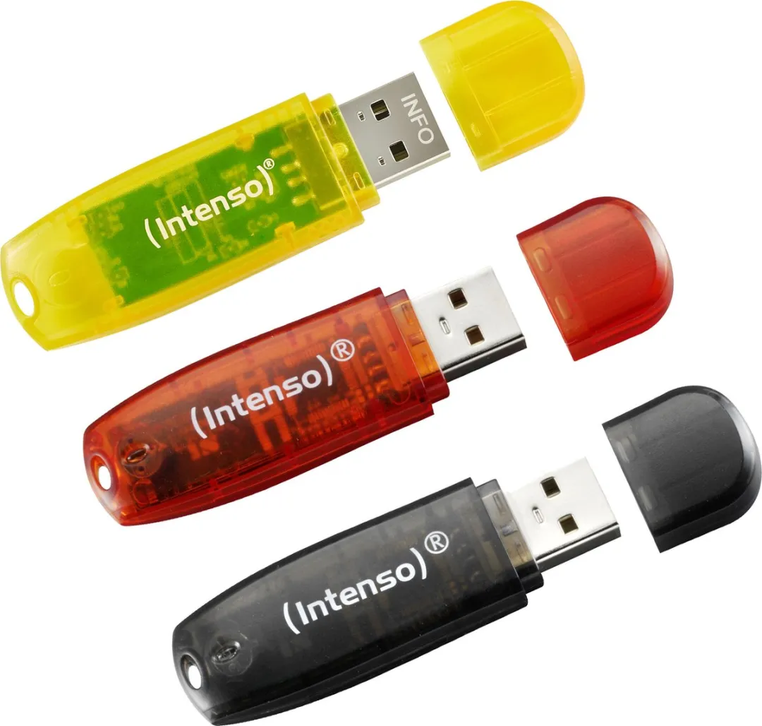 Intenso Rainbow Line USB-stick 32GB - 3 Stuks