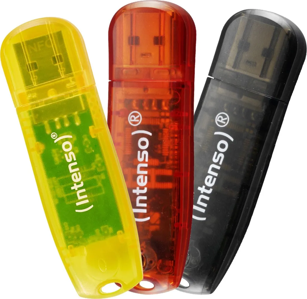Intenso Rainbow Line USB-stick 32GB - 3 Stuks