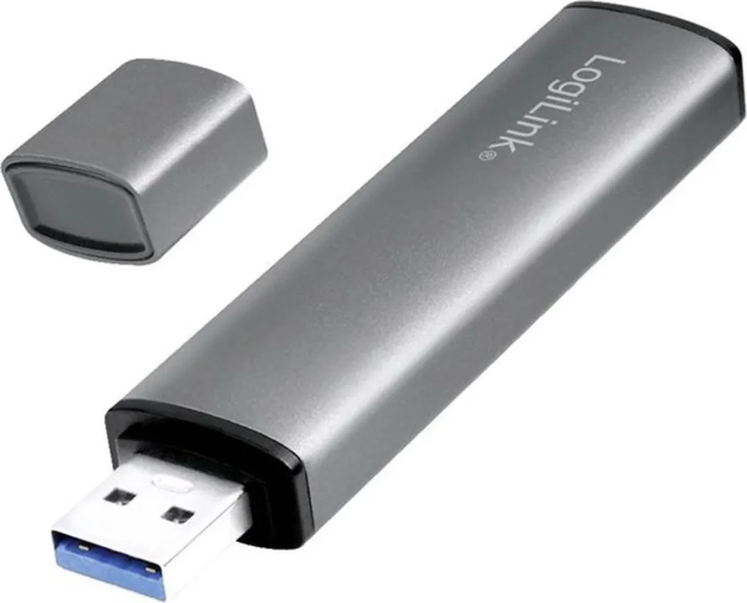 LogiLink UA0394 USB 3.2 Gen 2-hub Met aluminium behuizing, Met ingebouwde SD-kaartlezer, Met status-LED's Spacegrijs