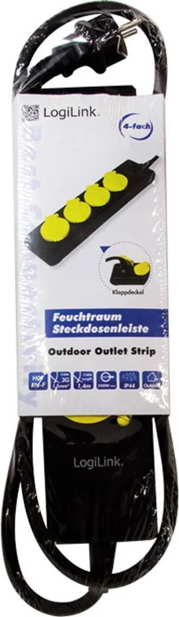Logilink LPS212 Stekkerdoos - Zwart