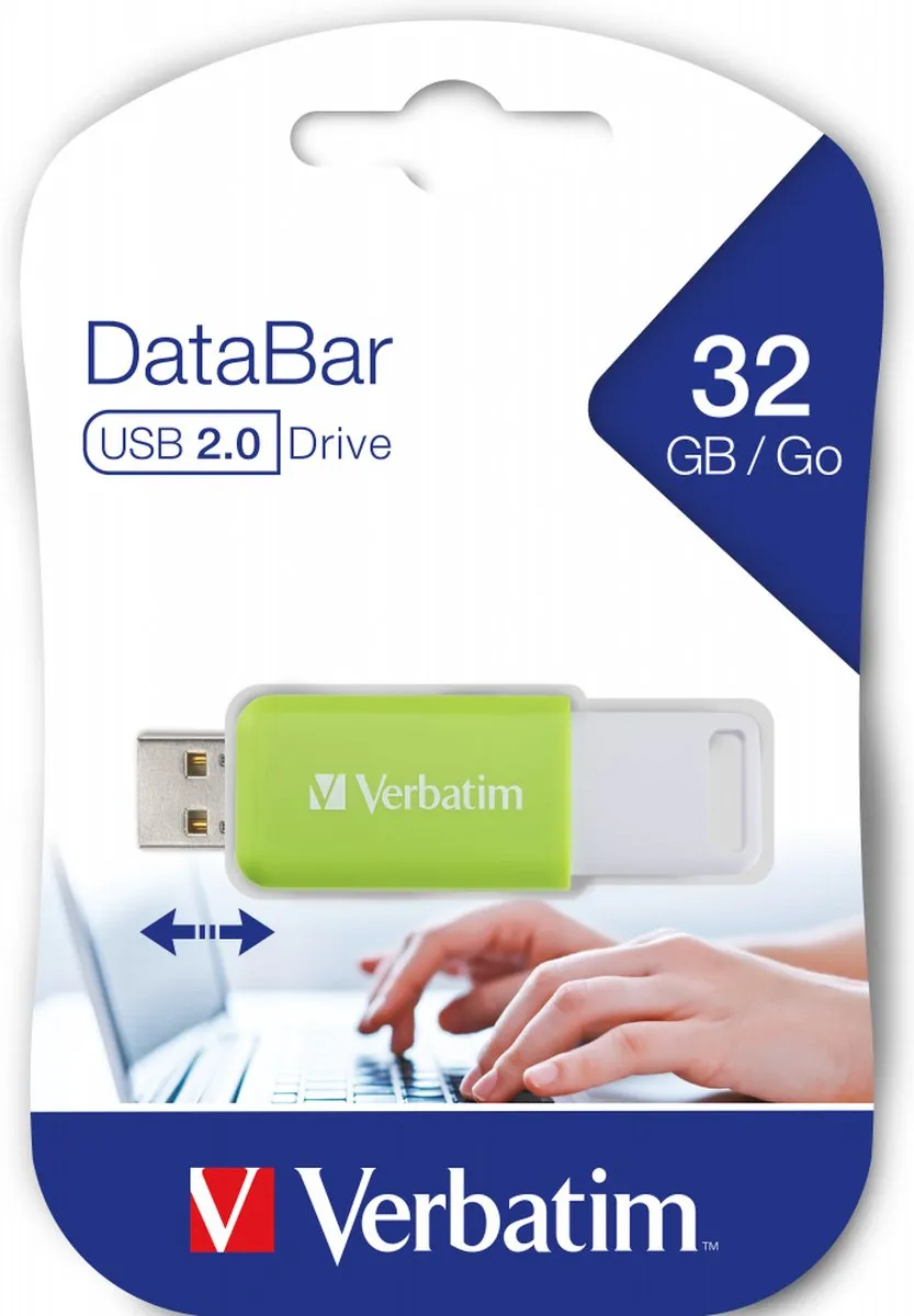 Verbatim V DataBar USB 2.0 49454 USB-stick 32GB - Groen