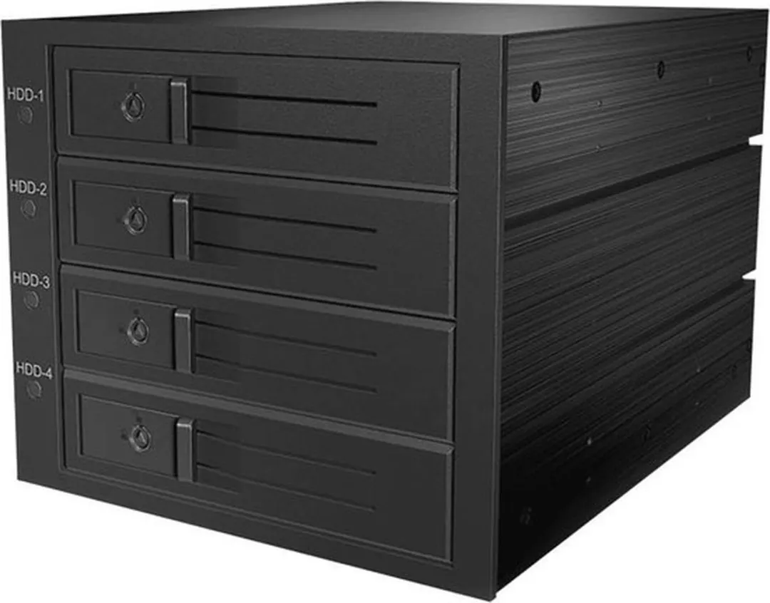 Icy Box IB-564SSK Backplane 4x 3,5" SAS/SATA HDD - 3x 5,25" Inbouwframe - afbeelding 6 van 6