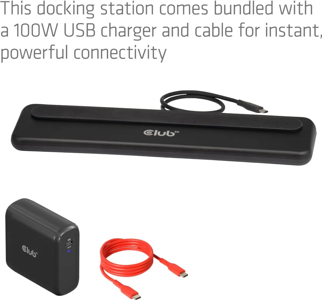 Club3D CSV-2541 USB-C Docking Station - 3 Schermen 100W - Zwart - afbeelding 6 van 6