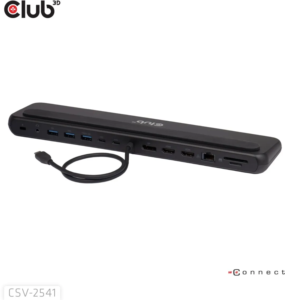 Club3D CSV-2541 USB-C Docking Station - 3 Schermen 100W - Zwart