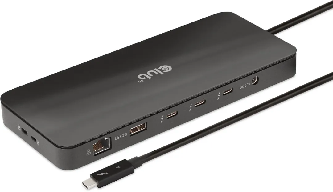Club3D CSV-1581 Thunderbolt 4 Docking Station - Zwart