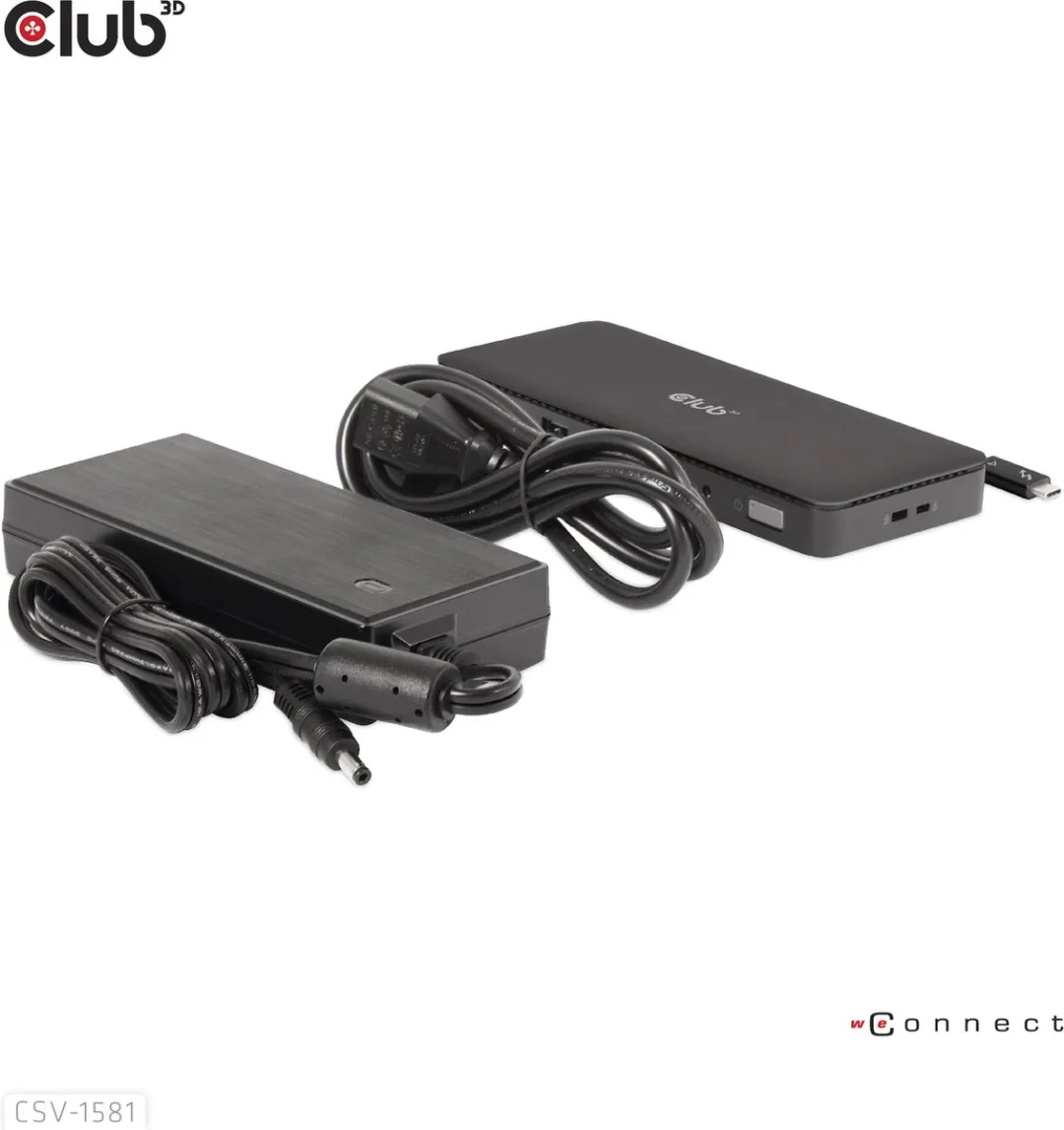 Club3D CSV-1581 Thunderbolt 4 Docking Station - Zwart