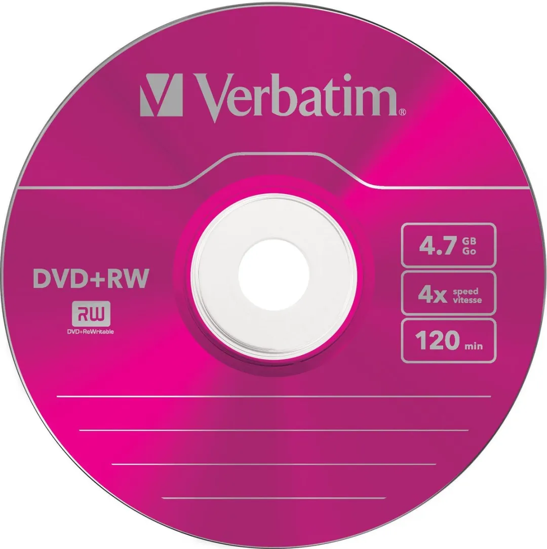Verbatim DVD-RW 4.7GB - 20 Stuks (5x4) - Multicolor