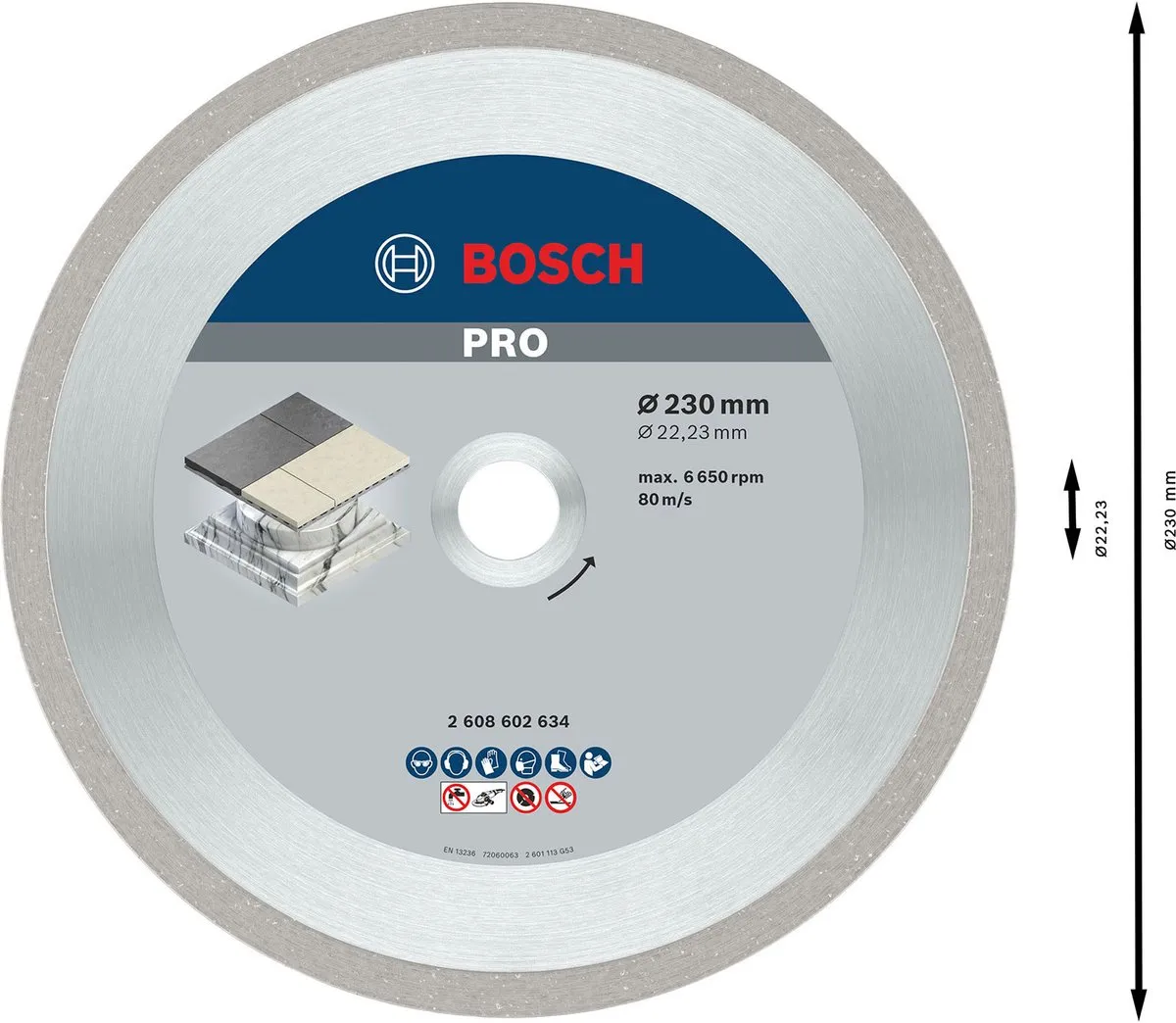 Bosch Diamantdoorslijpschijf Best for Ceramic 230mm - Keramiek