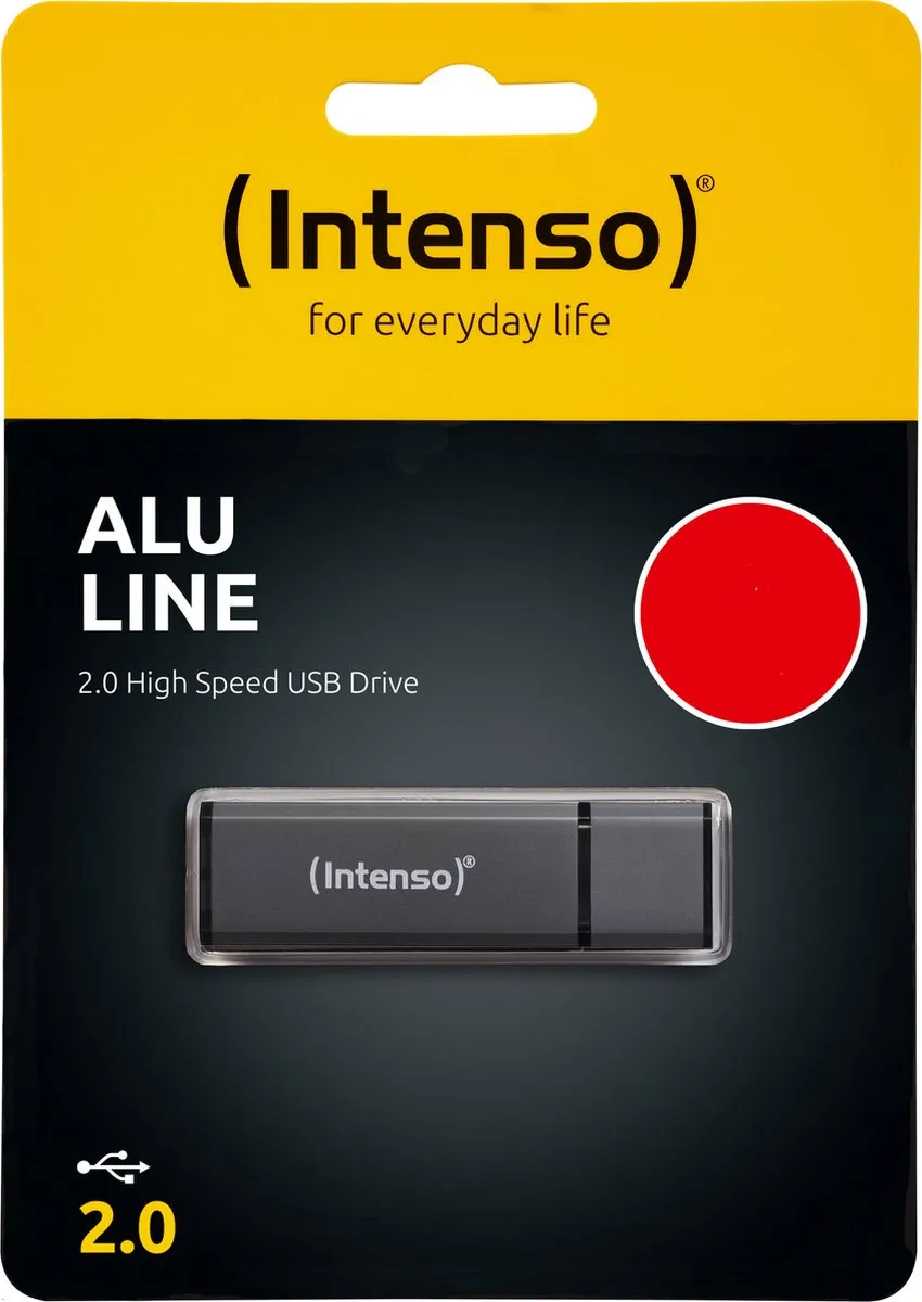 Intenso Alu Line USB-stick 8GB - USB 2.0 - Antraciet