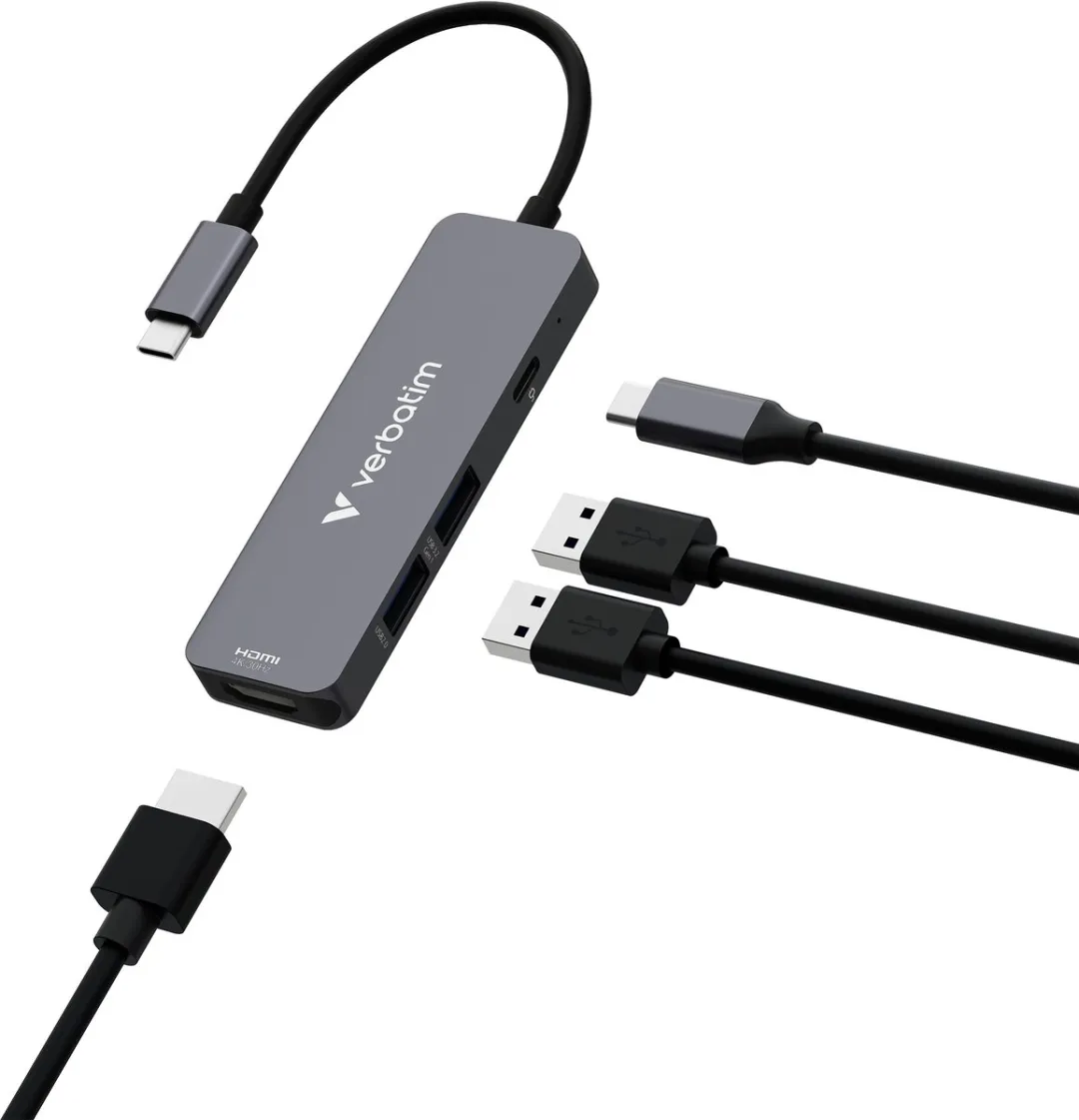 Verbatim 32155 USB-C Hub - HDMI & 100W PD - Grijs