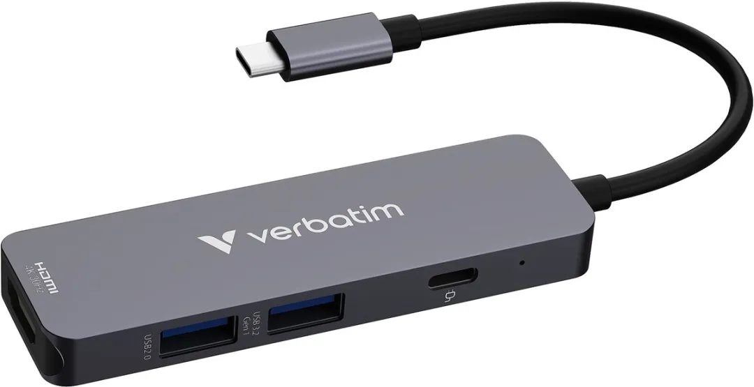 Verbatim 32155 USB-C Hub - HDMI & 100W PD - Grijs