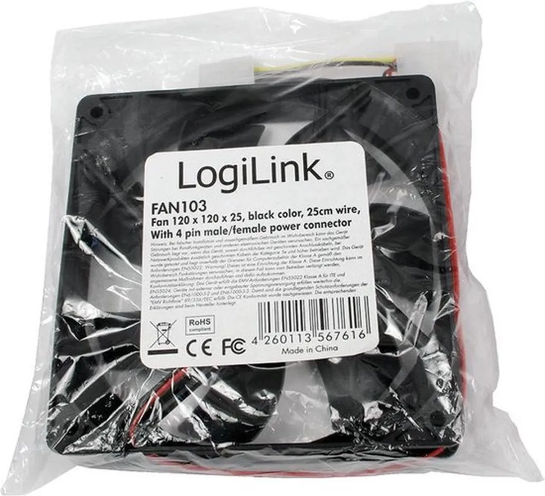 Logilink FAN103 PC Ventilator 120mm - Zwart