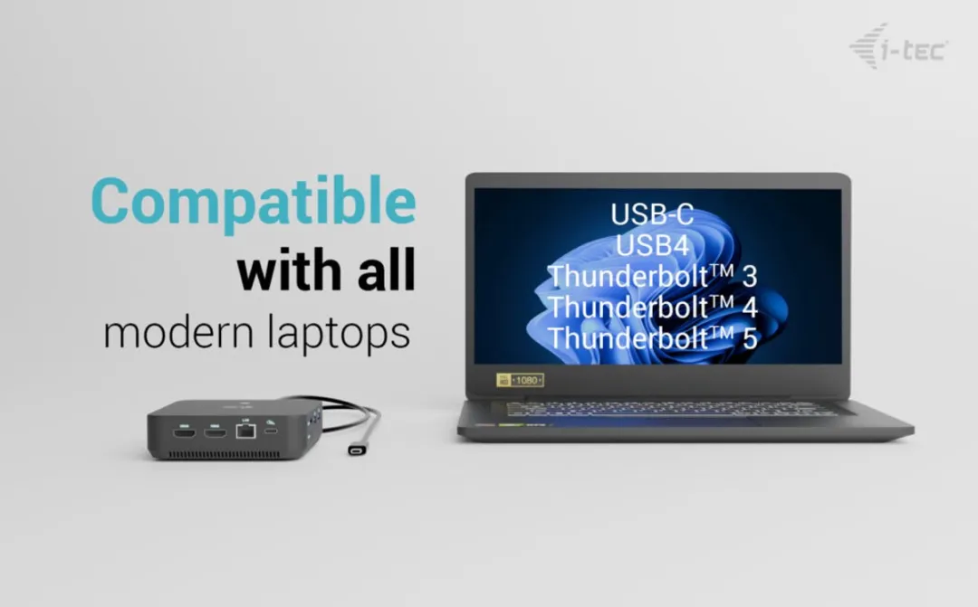 I-tec C31TRIVIDPRO100W USB-C Docking Station - 100W - Zwart