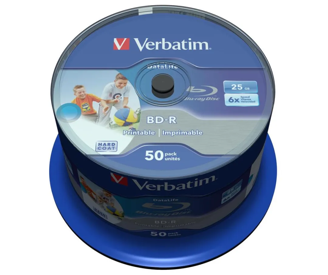 Verbatim 43812 Blu-ray BD-R SL 25GB - 50 Stuks