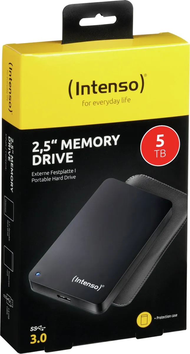 Intenso HDD 5TB 2.5" Externe Harde Schijf - Zwart