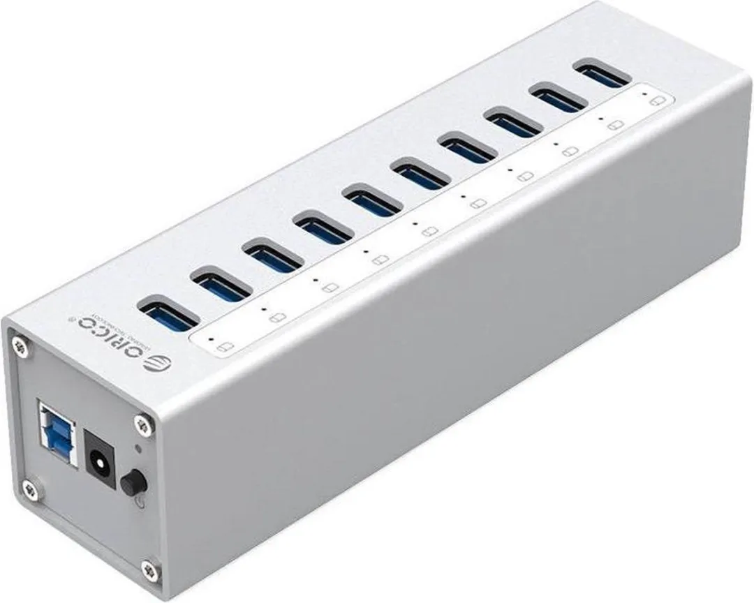 ORICO A3H10-V1-EU-SV USB 3.0 Hub 10 Poorten