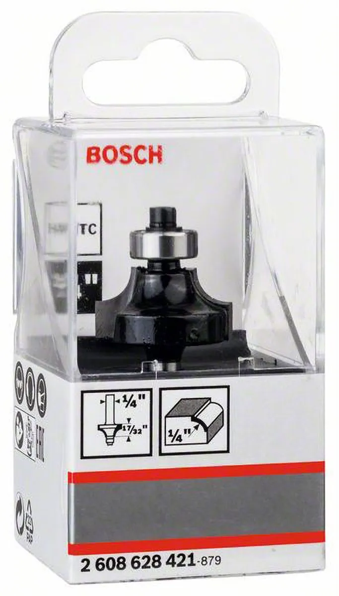 Bosch Afrondfrees 1/4" R1 6,3mm