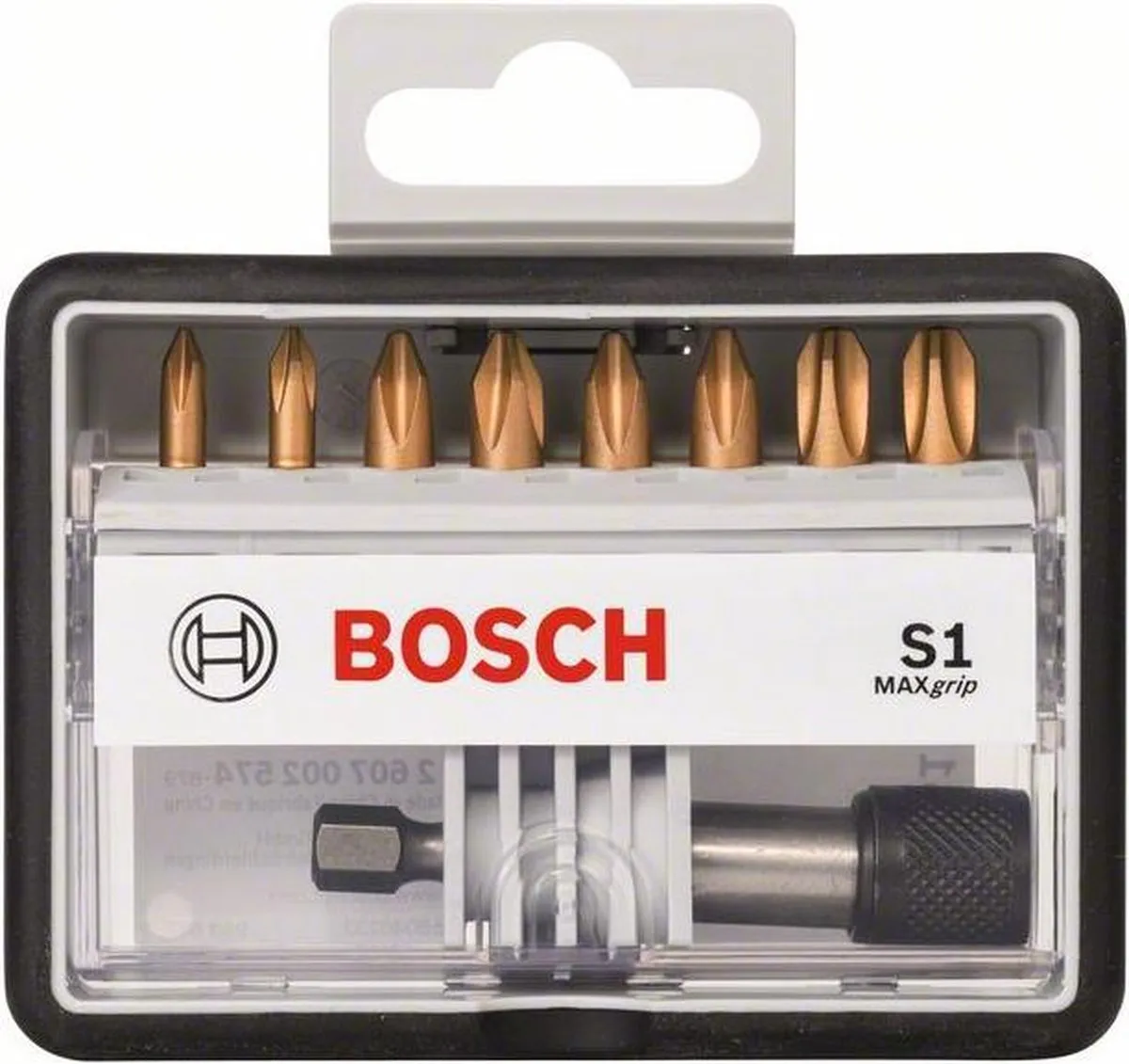 Bosch Robust Line Max Grip 25mm Bitset - 9-delig - Metaal