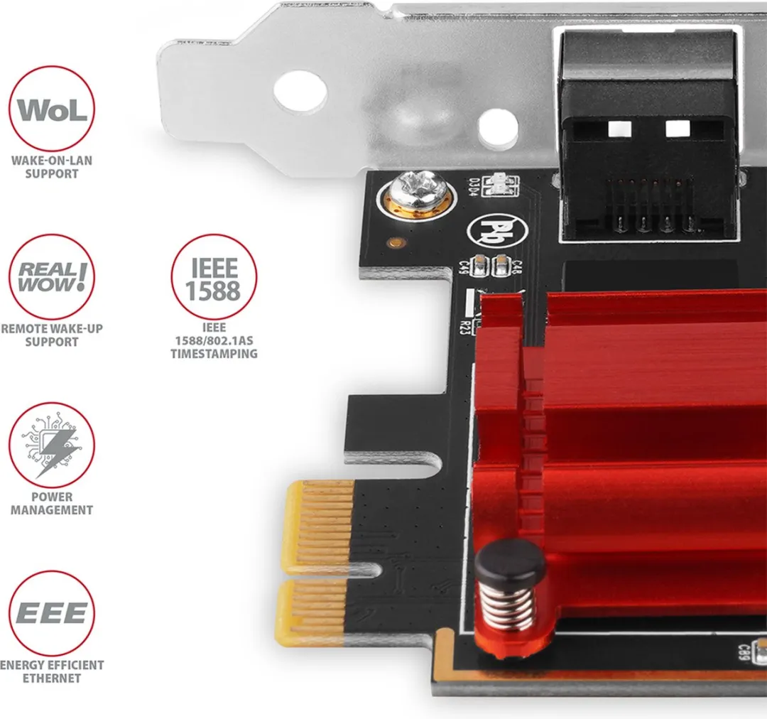 Axagon PCEE-G25 PCIe 2.5Gbps Ethernet Adapter - afbeelding 6 van 6