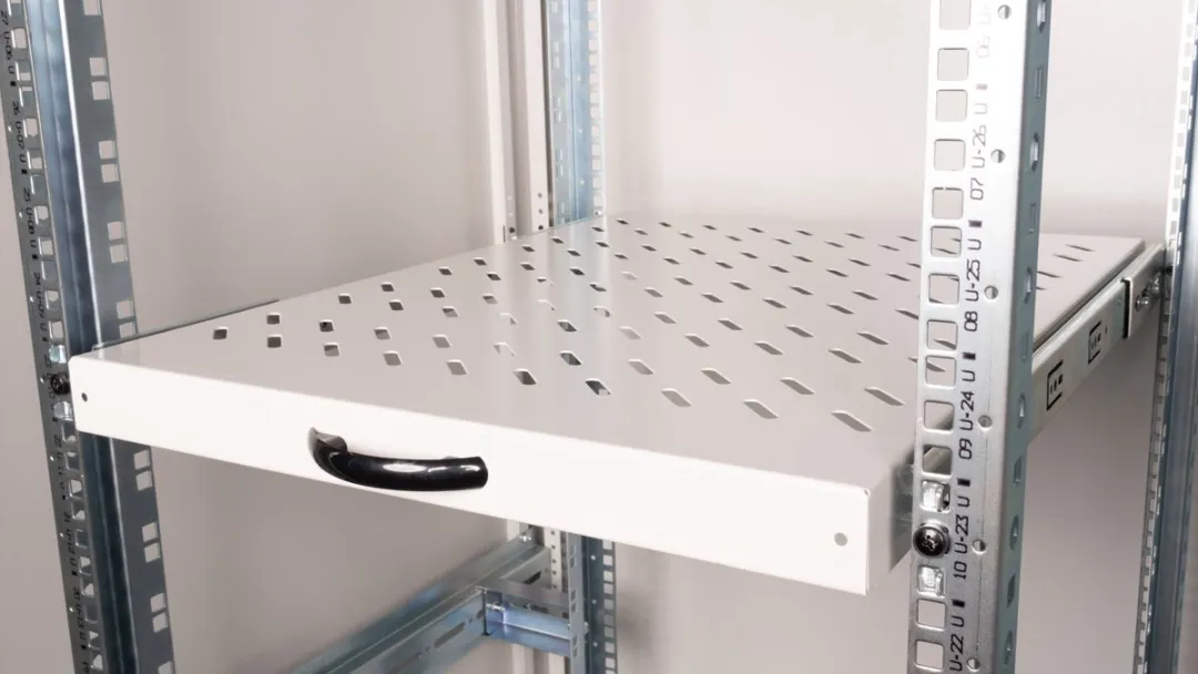 Roline 19-inch 1U Uitschuifbare Plank 550mm - 25kg Grijs - afbeelding 4 van 5