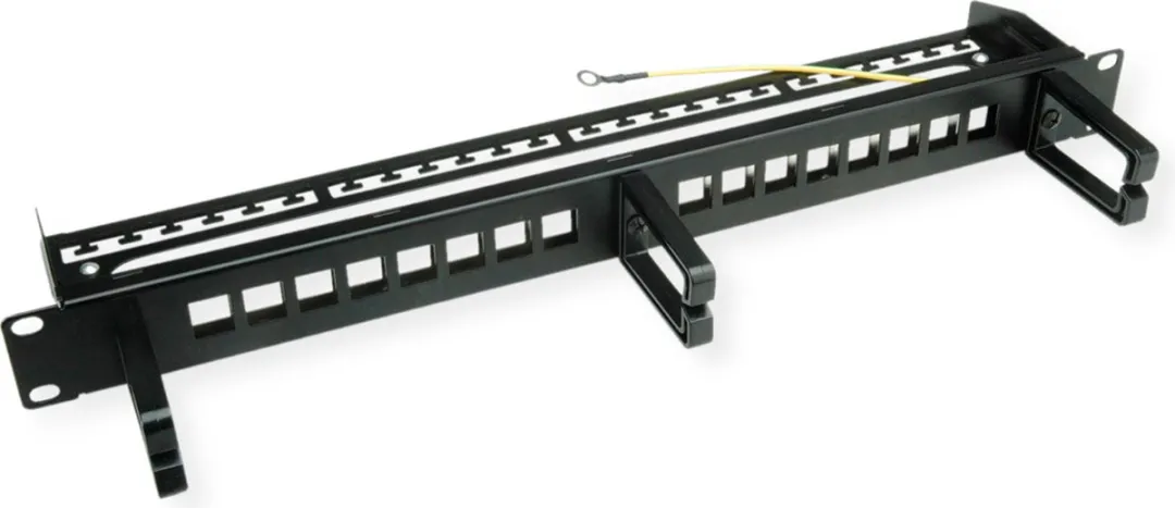 Roline 19" Keystone Patchpaneel 16P - Afgeschermd - Zwart