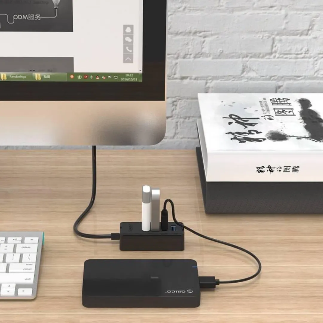 ORICO ORI-W5P-U3-100-BK USB 3.0 Hub 4x - 5Gbps - OTG - Zwart