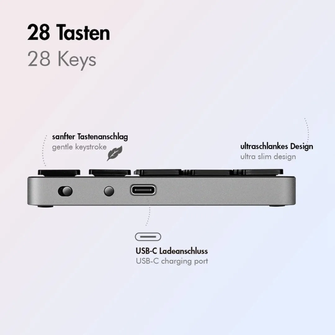 Logilink ID0212 Bluetooth Numeriek Toetsenbord - Grijs