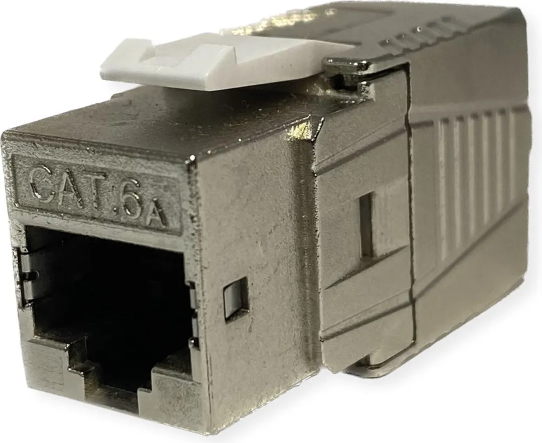 Roline Cat.6A Keystone RJ-45 Afgeschermd Zilver