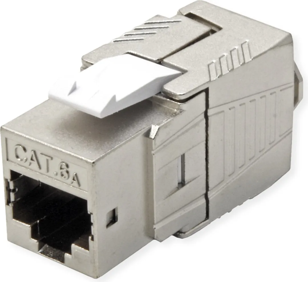 Roline Cat.6A Keystone RJ-45 Afgeschermd Zilver