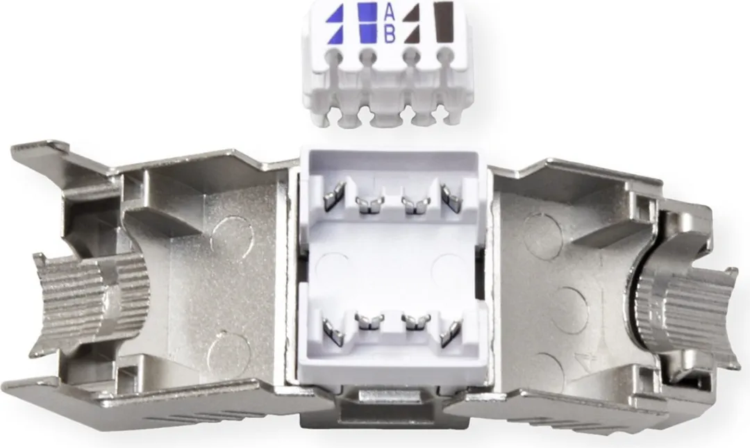 Roline Cat.6A Keystone RJ-45 Afgeschermd Zilver