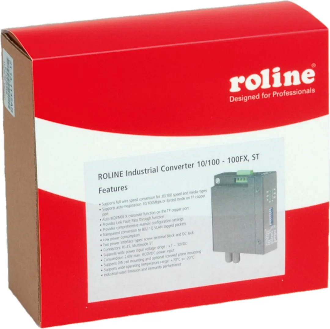 Roline Industrie Converter RJ-45 naar ST - Zwart - afbeelding 2 van 3