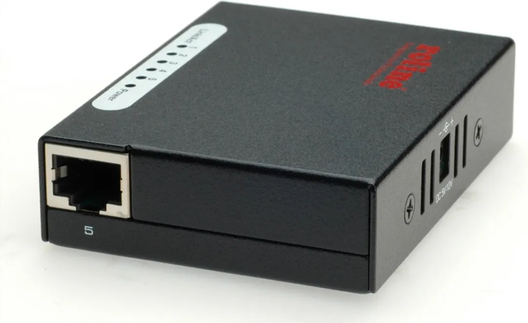 Roline Pocket 5-Poorts Fast Ethernet Switch - Zwart